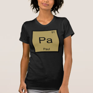 Paul Naam Chemie Element Periodiek Systeem T-shirt