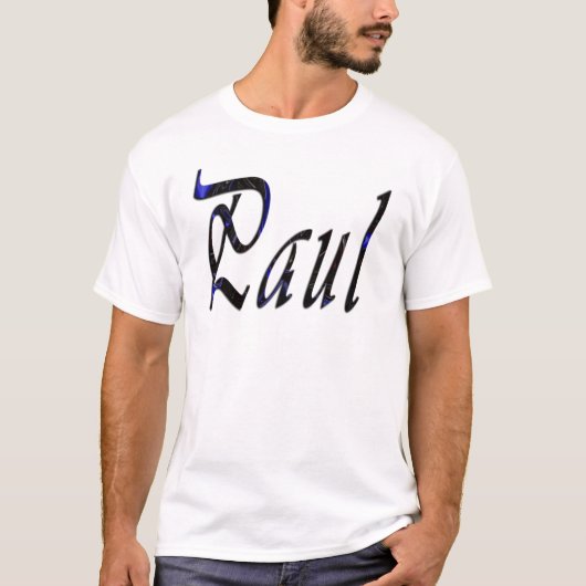 Paul, naam, cursieve Logo, T-shirt (Voorkant)