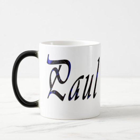 Paul Name Boys Logo, Magische Mok (Links)