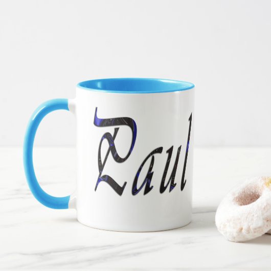 Paul Name Boys Logo, Mok (Met donut)