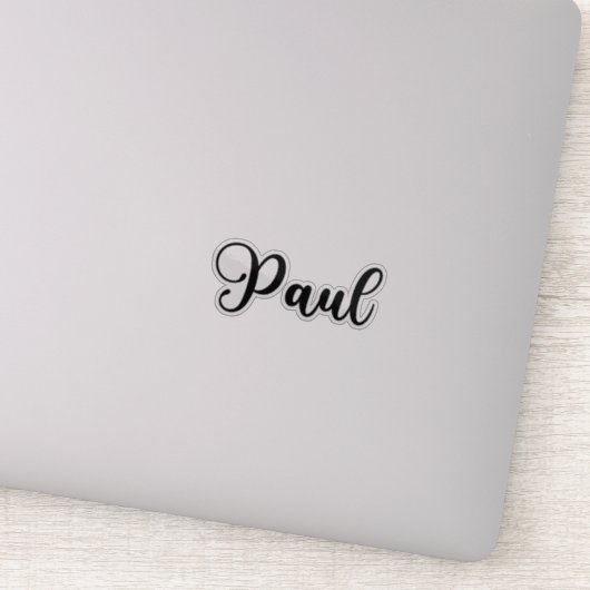 Paul Name - handgeschreven kalligrafie Sticker (Detail)