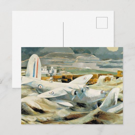 Paul Nash - Defense of Albion, beroemd schilderij, Briefkaart (Voorkant / Achterkant)