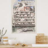 Paul Nash Funeral Pyre Poster – Retro Elegantie (Keuken)