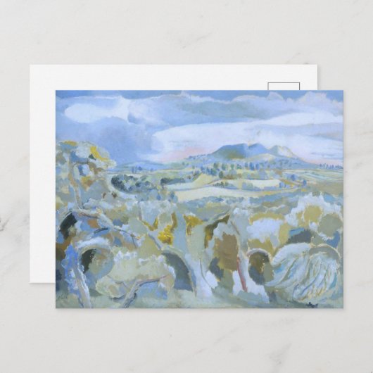 Paul Nash - Landschap van de Malvern Distance, Briefkaart (Voorkant / Achterkant)