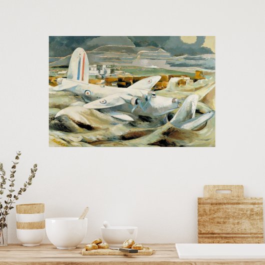 Paul Nash - Verdediging van Albion, beroemd schild Poster (Keuken)