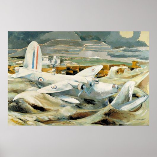 Paul Nash - Verdediging van Albion, beroemd schild Poster (Voorkant)