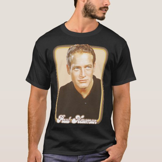 Paul Newman Retro Aesthetisch Kunstontwerp T-shirt (Voorkant)