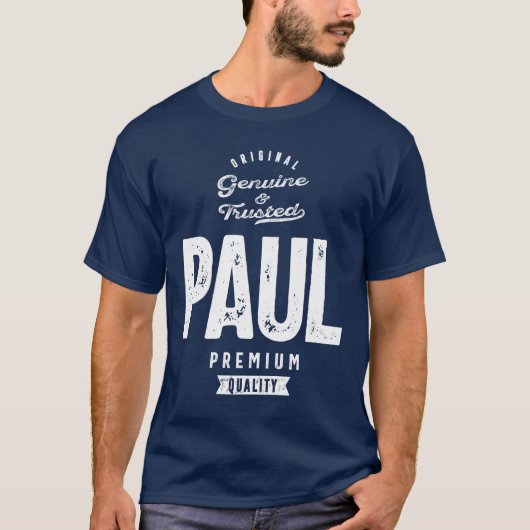 Paul Personalized Name Birthday Gift T-shirt (Voorkant)