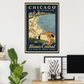 Paul Proehl Chicago Vacation City Poster (Thuiskantoor)