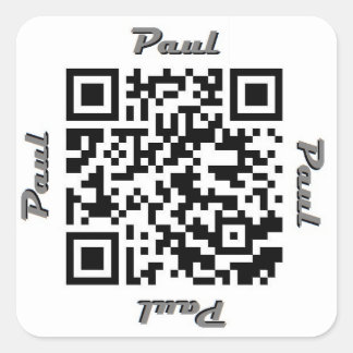 Paul QR Code Gepersonaliseerde NAAM Sticker