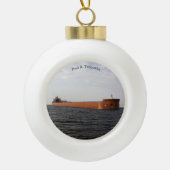 Paul R. Tregurtha ball of snowflake ornament (Voorkant)