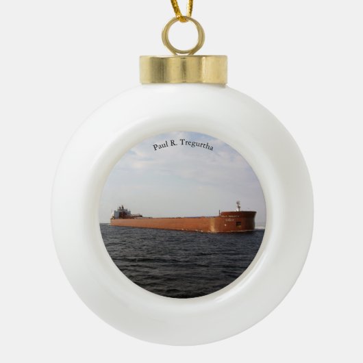 Paul R. Tregurtha ball of snowflake ornament (Voorkant)