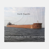 Paul R. Tregurtha blanket Fleece Deken (Voorkant (Horizontaal))
