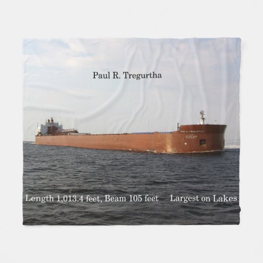 Paul R. Tregurtha blanket Fleece Deken (Voorkant (Horizontaal))