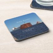 Paul R. Tregurtha Duluth 6 harde plastic onderzett Drankjes Onderzetter (Linkerzijde)