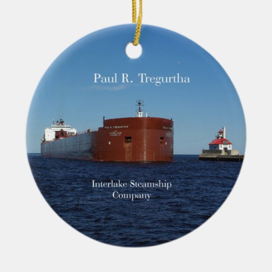 Paul R. Tregurtha Duluth-sierent Keramisch Ornament (Voorkant)