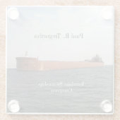 Paul R. Tregurtha glas coaster Glazen Onderzetter (Achterkant)