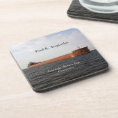 Paul R. Tregurtha set van 6 harde plastic onderzet Bier Onderzetter (Linkerzijde)