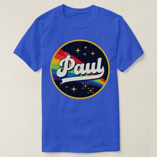 Paul Rainbow in ruimte  stijl T-shirt (Design voorkant)