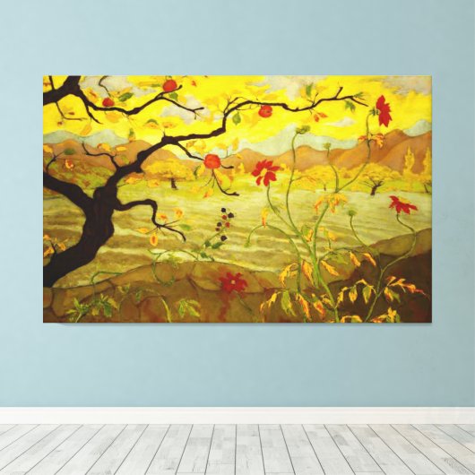 Paul Ranson / Appelboom met rood fruit c.1902 / Canvas Afdruk (Insitu (Houten vloer))