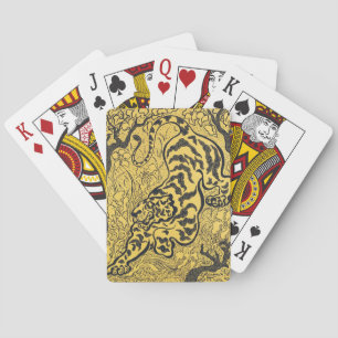 Paul Ranson Vintage Art Nouveau Gele Tijger Print Pokerkaarten