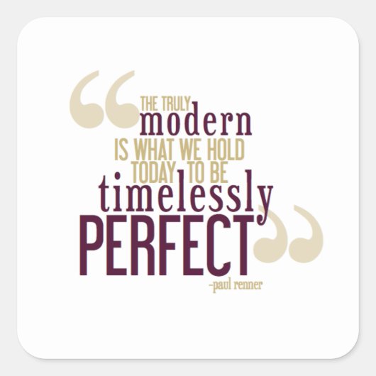 Paul Renner Quote Sticker (Voorkant)