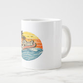 Paul Retro Sunset Name Design Grote Koffiekop (Voorkant rechts)