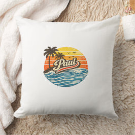 Paul Retro Sunset Name Design Kussen