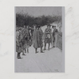 Paul Revere brengt nieuws naar Sullivan Briefkaart