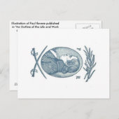 Paul Revere Briefkaart (Voorkant / Achterkant)