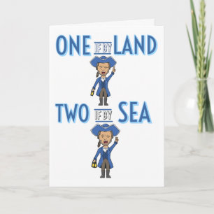 Paul Revere "Een als door Land Twee als door Zee" Kaart