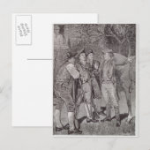 Paul Revere in Lexington Briefkaart (Voorkant / Achterkant)