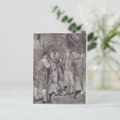 Paul Revere in Lexington Briefkaart (Staand voorkant)