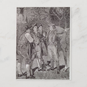 Paul Revere in Lexington Briefkaart