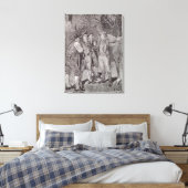 Paul Revere in Lexington Canvas Afdruk (Insitu (Slaapkamer))