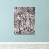 Paul Revere in Lexington Canvas Afdruk (Insitu (Houten vloer))