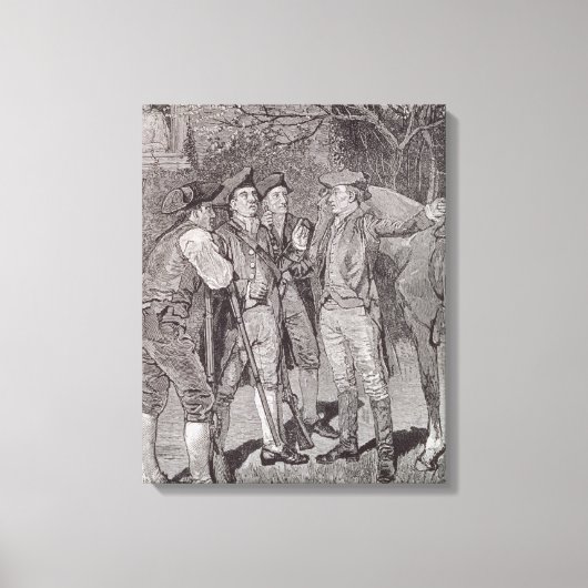 Paul Revere in Lexington Canvas Afdruk (Voorkant)