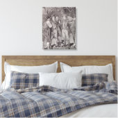 Paul Revere in Lexington Canvas Afdruk (Insitu (Slaapkamer))