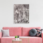 Paul Revere in Lexington Canvas Afdruk (Insitu (Woonkamer))