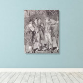 Paul Revere in Lexington Canvas Afdruk (Insitu (Houten vloer))