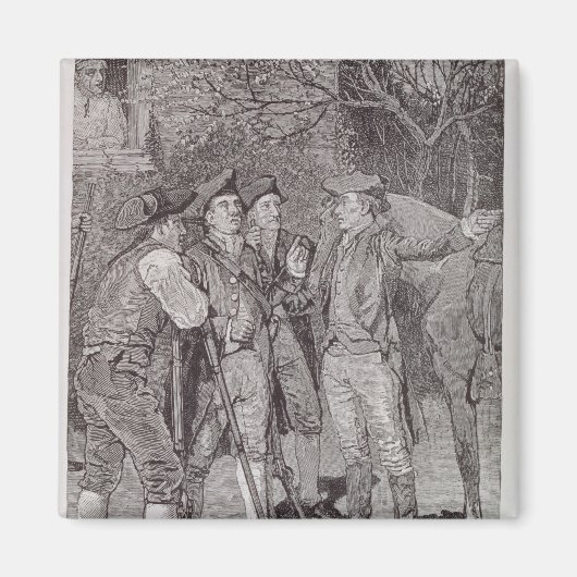 Paul Revere in Lexington Magneet (Voorkant)