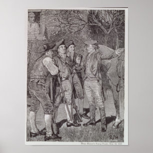 Paul Revere in Lexington Poster