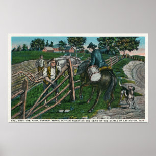 Paul Revere Informing Gen. Israël Putnam Poster
