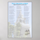 Paul Revere's Midnight Ride van Longmede Poster (Voorkant)