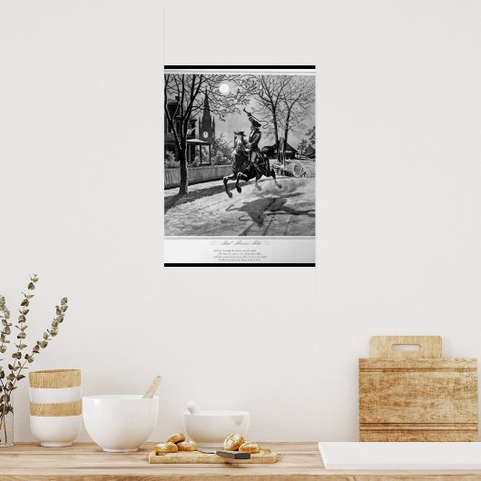 Paul Revere's Ride. 1775_Oorlog Afbeelding Poster (Keuken)