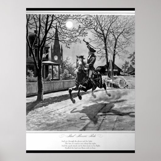 Paul Revere's Ride. 1775_Oorlog Afbeelding Poster (Voorkant)