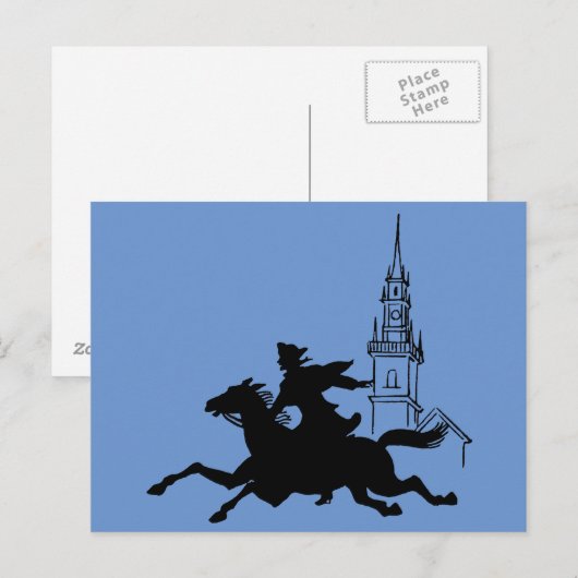 Paul Revere's Ride Briefkaart (Voorkant / Achterkant)