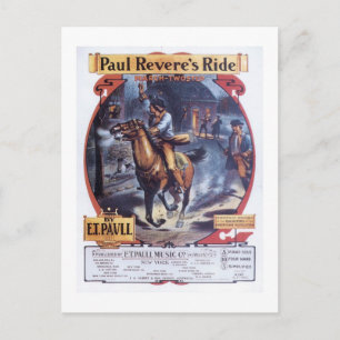 Paul Revere's Ride  Songbook Hoesje Briefkaart