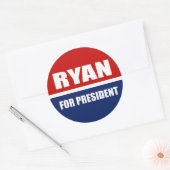 Paul Ryan 2012 Ronde Sticker (Envelop)