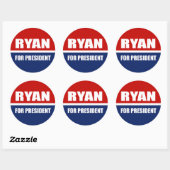 Paul Ryan 2012 Ronde Sticker (Vel)